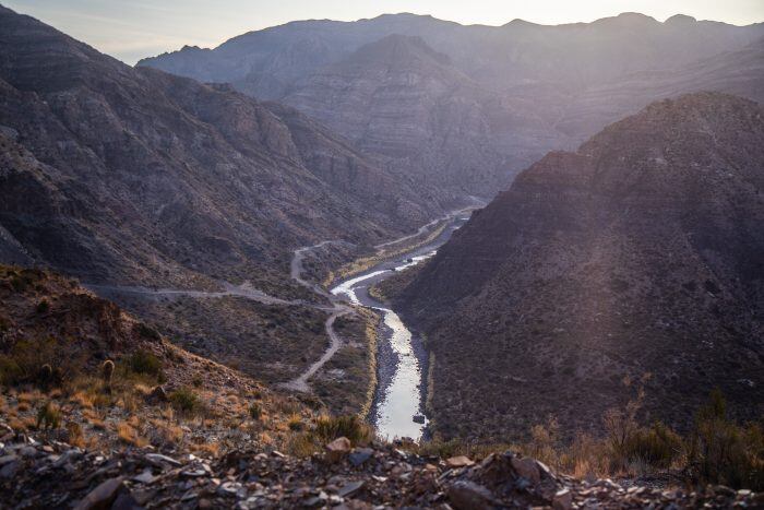 El río Diamante, donde se proyecta la presa El Baqueano. Prensa Gobierno.