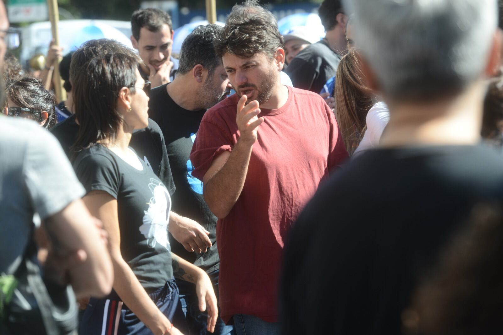 Militantes y referentes de La Cámpora inician marchan desde la exEsma a Plaza de Mayo. Foto: gentileza Clarín