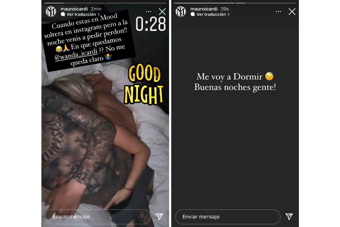 Los posteos que hizo Icardi y que luego borró ¿qué dirá Wanda? (Captura de Instagram).