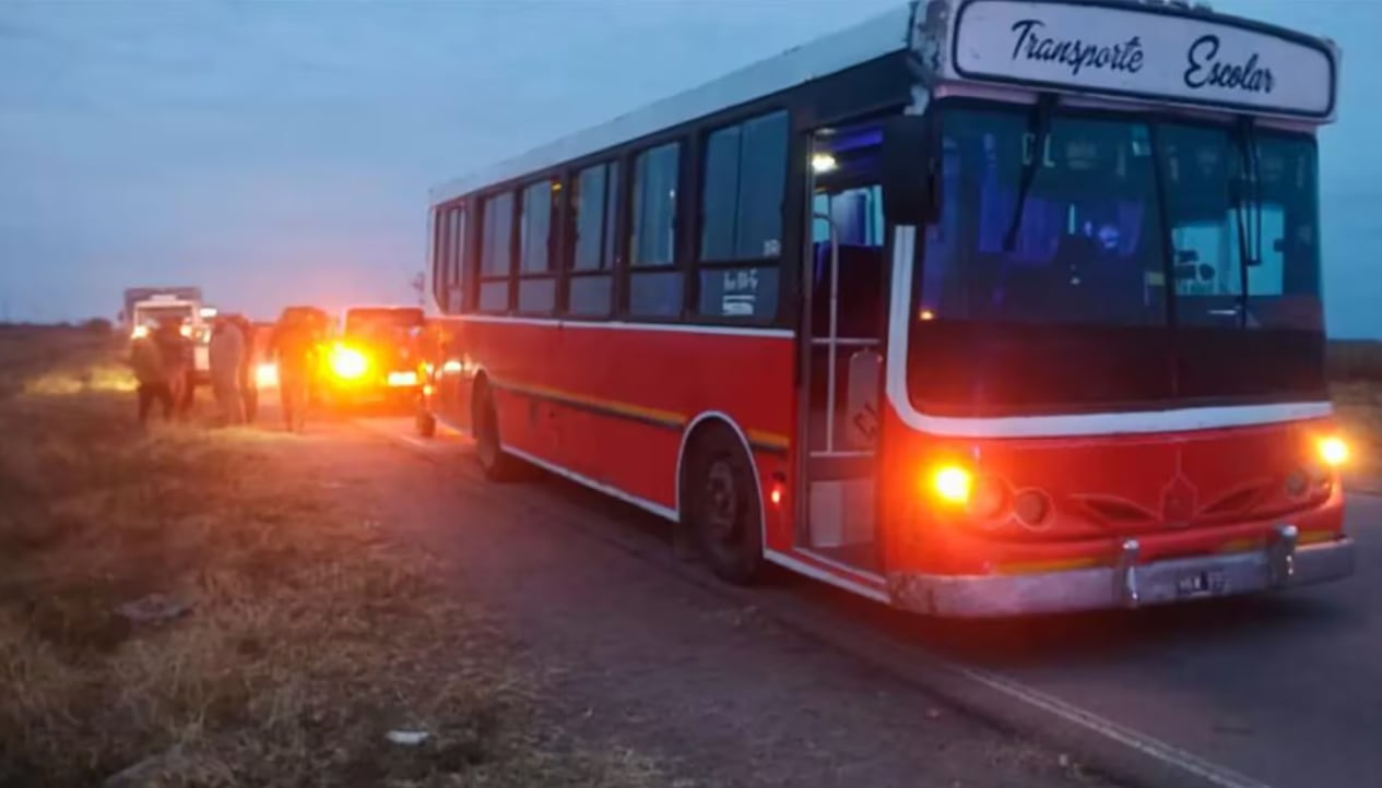 El colectivo en el que se trasladaba el grupo de alumnos. Foto: El Diario