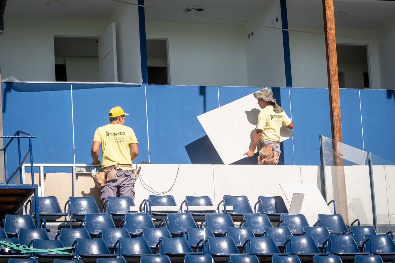 La platea cubierta y el sector de prensa, renovados. 

Foto: Ignacio Blanco / Los Andes