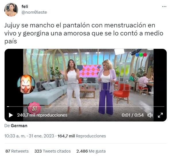 Varias críticas hacia Georgina Barbarossa en redes