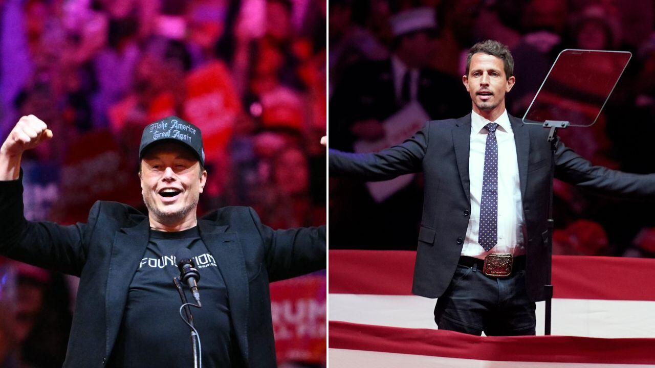 Elon Musk y Tony Hinchcliffe estuvieron presentes en el acto de cierre de campaña de Donald Trump.