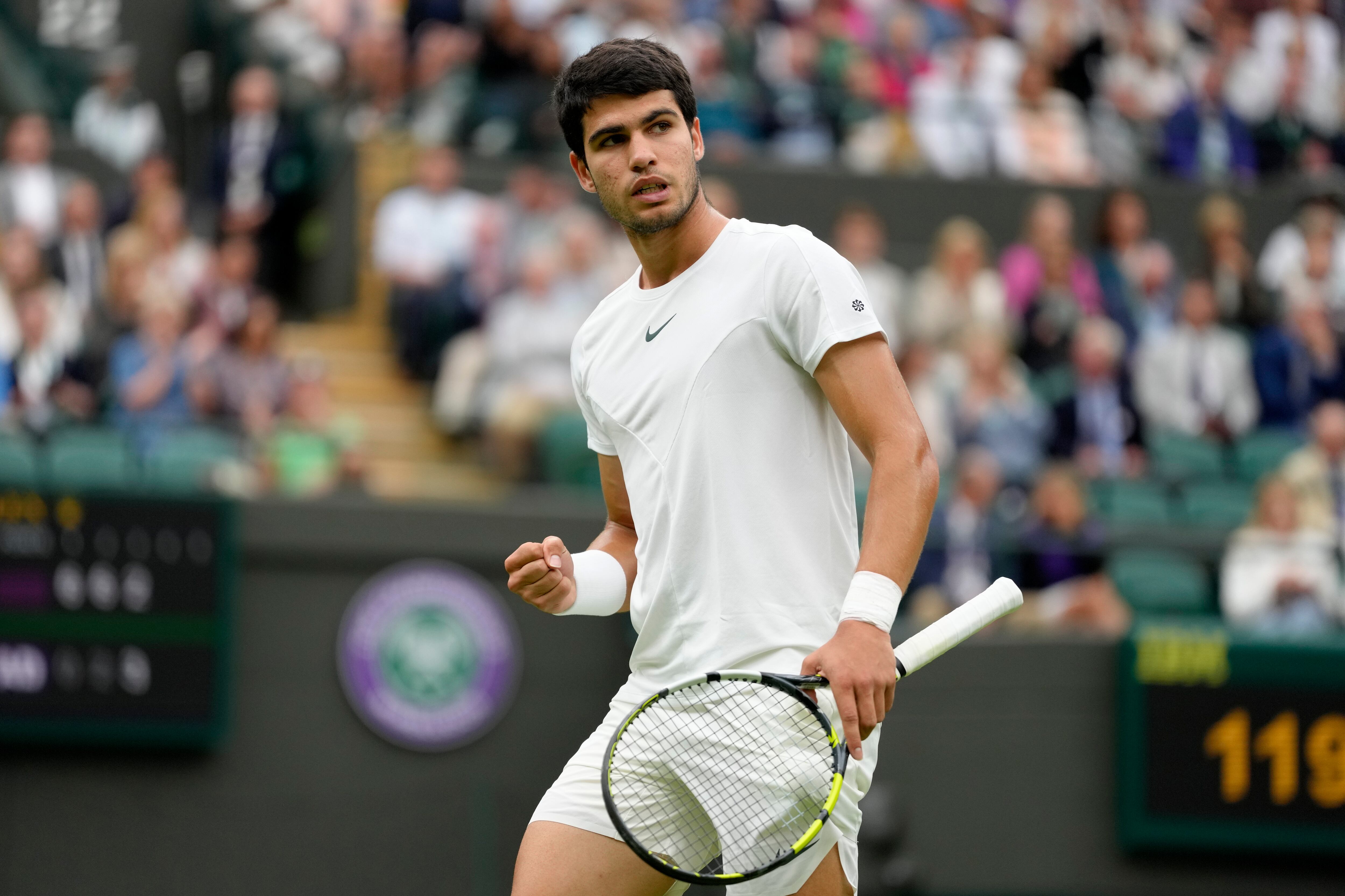 El español Carlos Alcaraz, uno de los favoritos a ganar Wimbledon. / AP