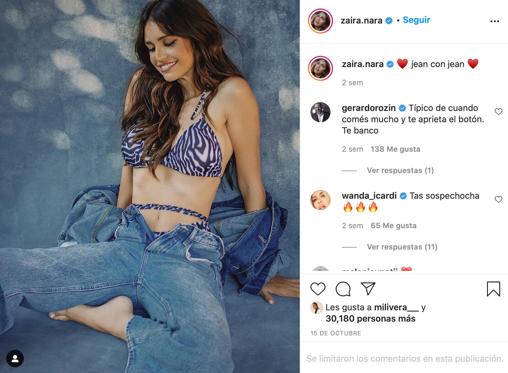 Zaira siempre ha amado el "jean con jean".