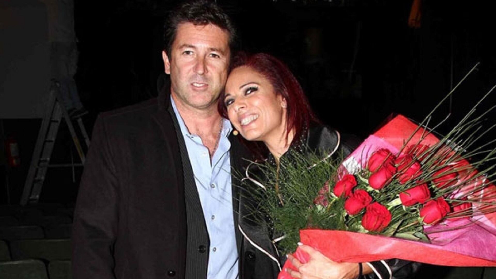 Iliana Calabró junto a Fabián Rossi, su ex esposo y padre de sus hijos