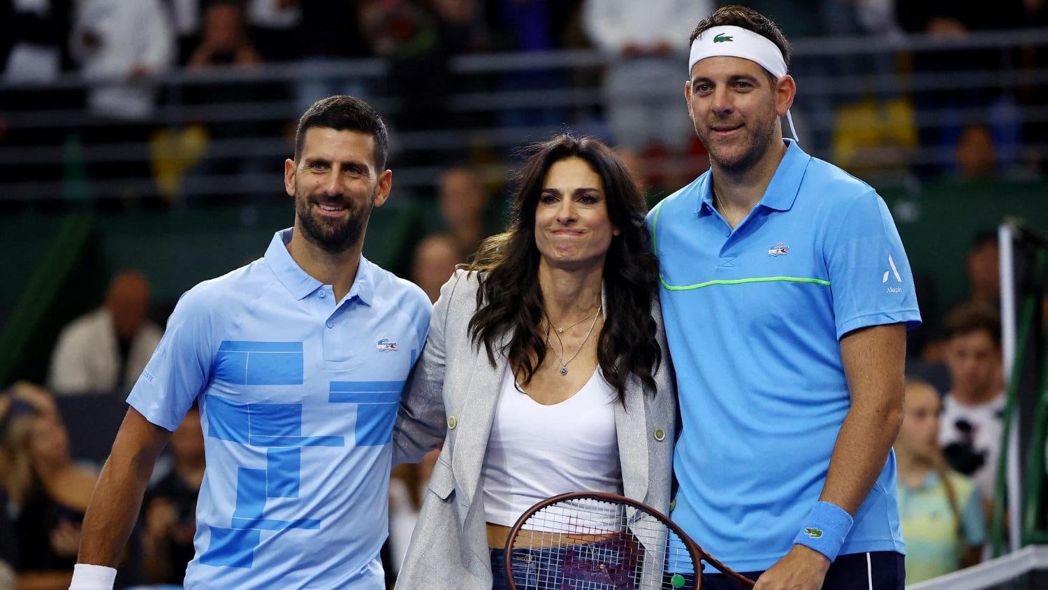 Djokovic, Sabatini y Del Potro, leyendas del tenis