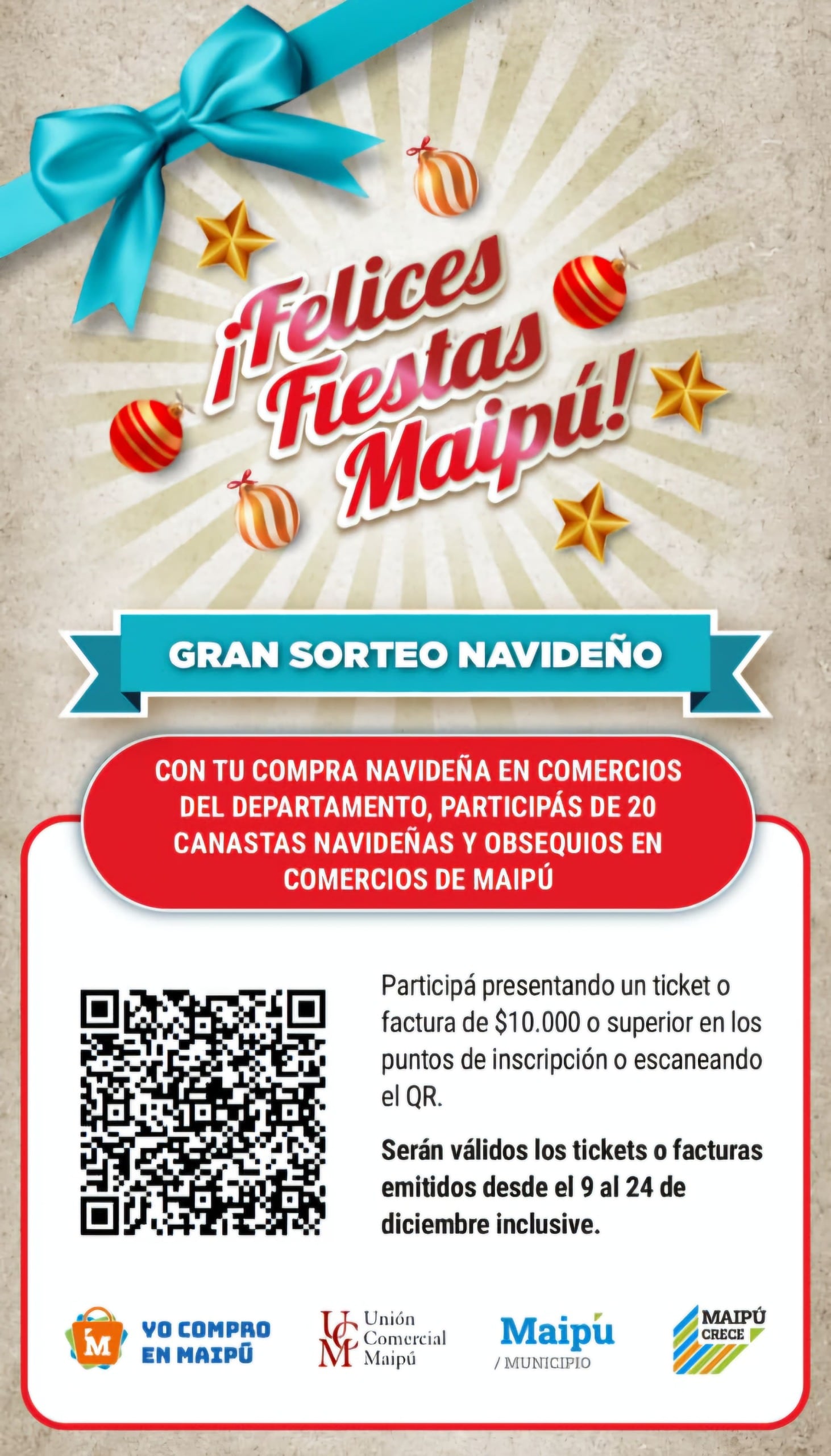 ¡Una canasta navideña para disfrutar en familia! Participá del sorteo de Maipú