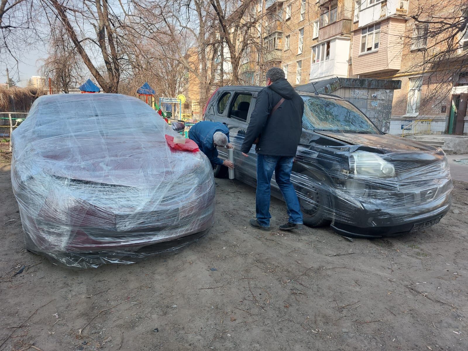 Edificios residenciales dañados en Kiev. (Federico Piccioni Aimar)