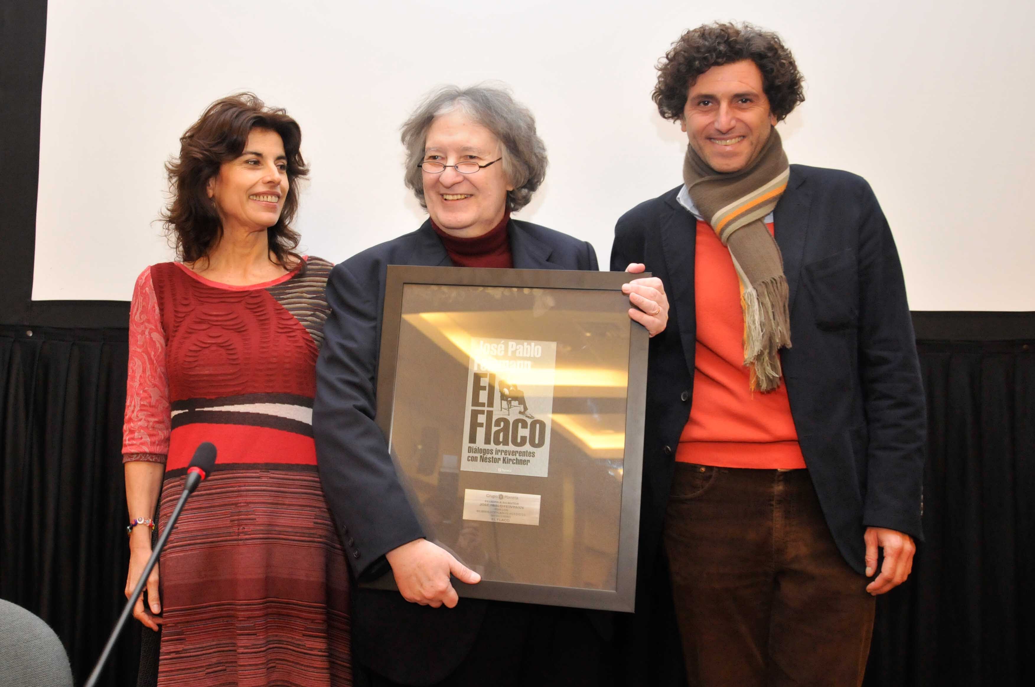 José Pablo Feinmann en la presentación de su libro "el Flaco" en la Feria del Libro de Buenos Aires, en 2012. 