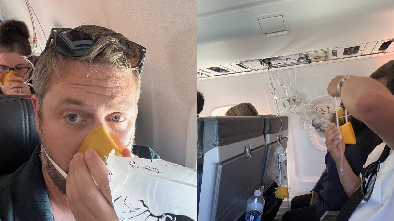 Terror en un vuelo de American Airlines - Foto @HarrisonHove