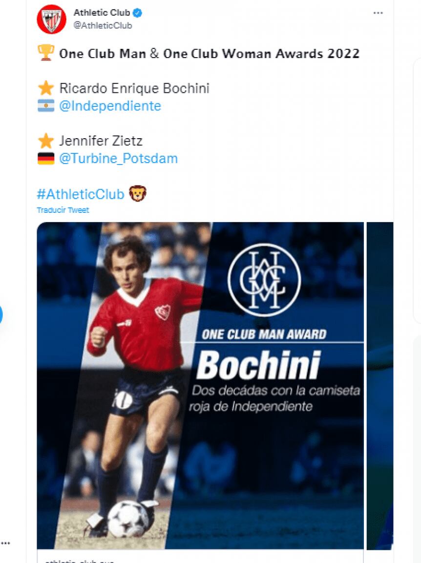 Ricardo Bochini fue galardonado con el One Club Man 2022 en España.. / Gentileza.