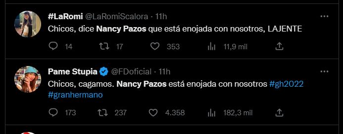 Las redes explotaron contra Nancy Pazos