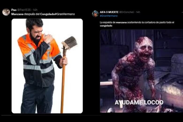 Los memes no tardaron tras la postura del concursante durante el congelado.