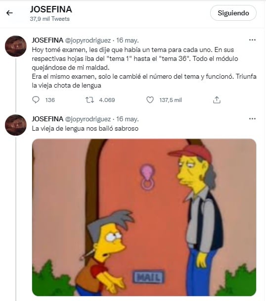 Una profesora de lengua contó en Twitter que les tomó exámenes a sus alumnos y les puso a todos que tenían un tema diferente, pero la evaluación era la misma y los alumnos se la creyeron.