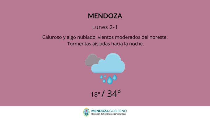 Desde la DACC informaron el pronóstico para la jornada de hoy. Foto: Twitter/@ContingenciasDA