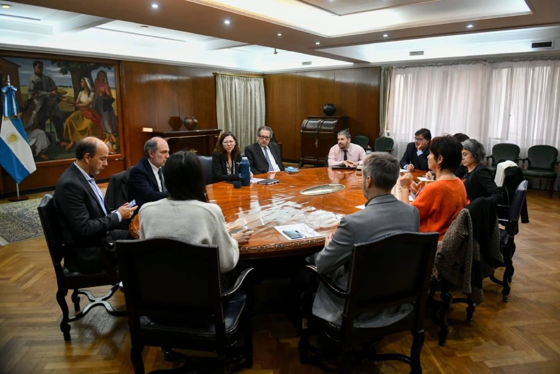 El gabinete económico reunido (Gentileza)