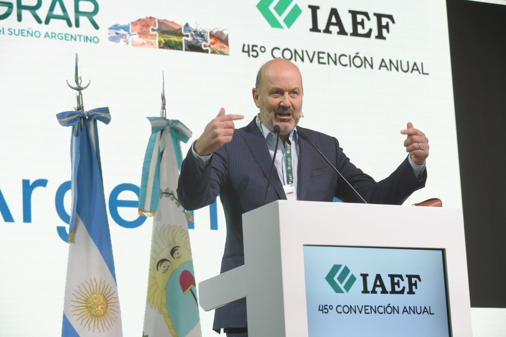 Federico Sturzenegger, ministro de Desregulación y Transformación del Estado,  45º Convención Anual del Instituto Argentino de Ejecutivos de Finanzas (IAEF) que se realiza en Mendoza. Foto: Gentileza