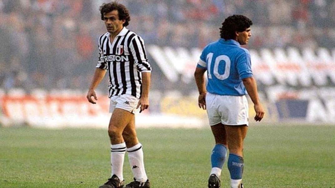 Maradona y Platini, frente a frente