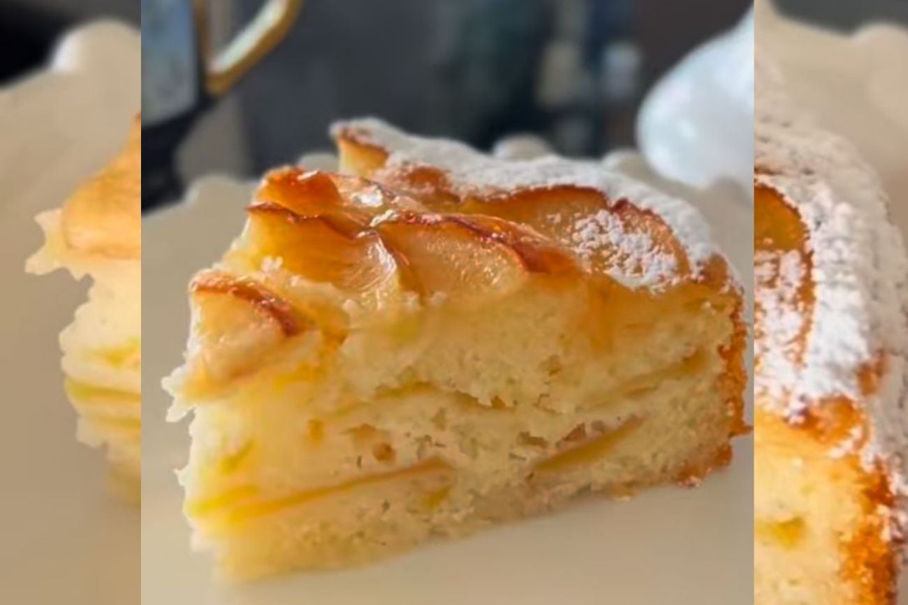 Torta de manzana. Captura del video.