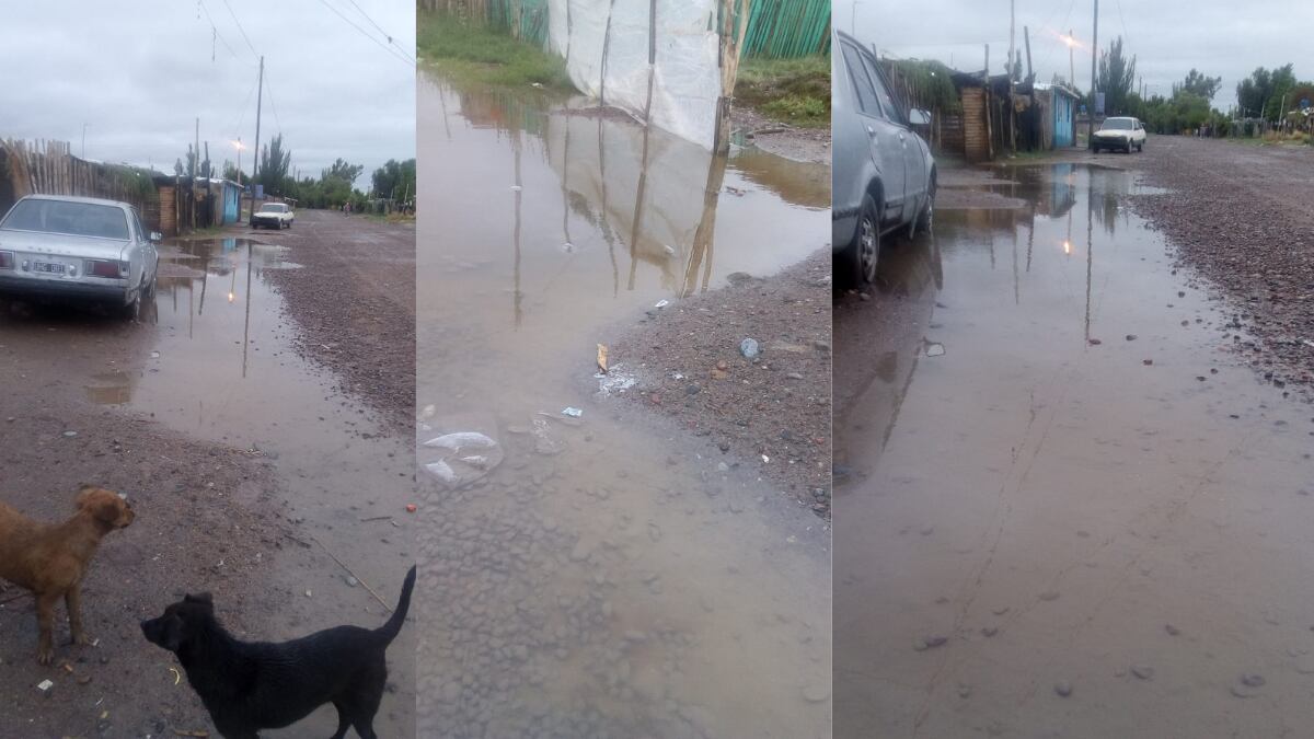 Calles de tierra anegadas y cientos de afectados, un clásico de Puente de Hierro cada vez que llueve.