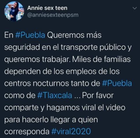 El mensaje de la joven de 26 años