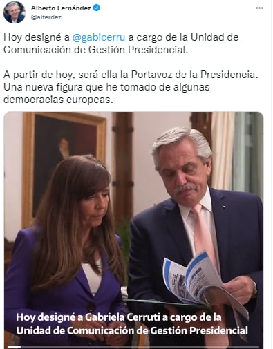 El mandatario hizo el anuncio en sus redes.