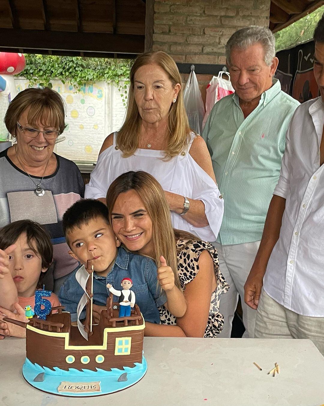 Amalia Granata celebró el cumpleaños de su hijo Roque.