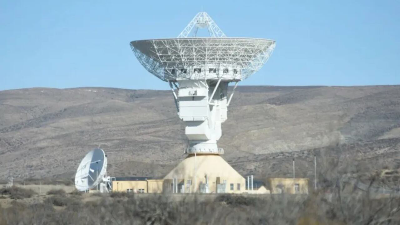 La estación espacial china ubicada en Neuquén.  Foto: Gentileza diario Rio Negro / Matías Subat