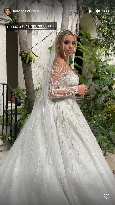 Los magnificos vestidos de Lele Pons para su boda