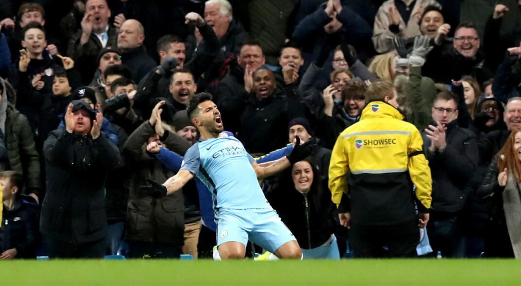 El Kun Agüero, leyenda del Manchester City. (Foto: AP) 