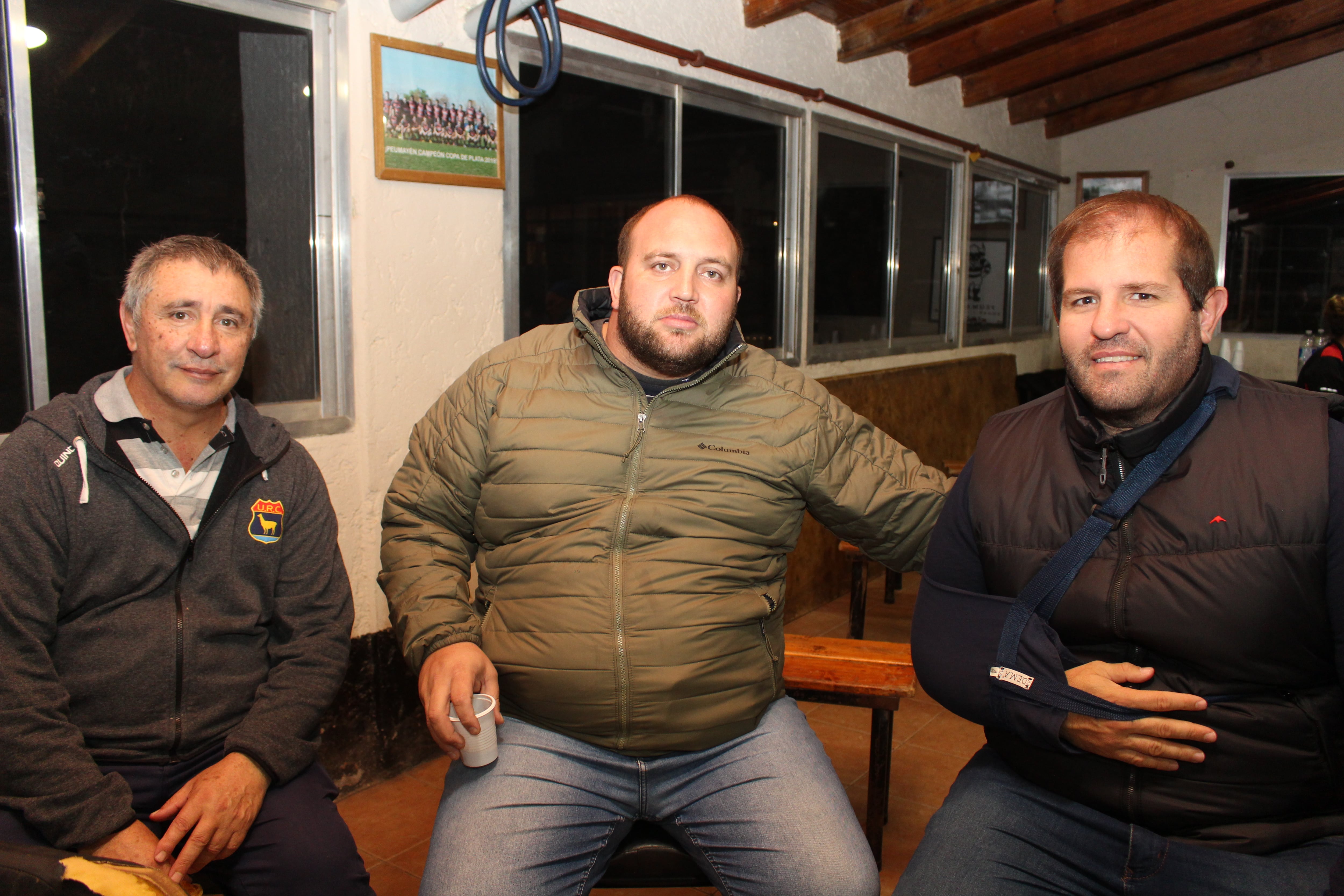 Mario Capomaggi, Fabricio Azura y Mariano Ogando.