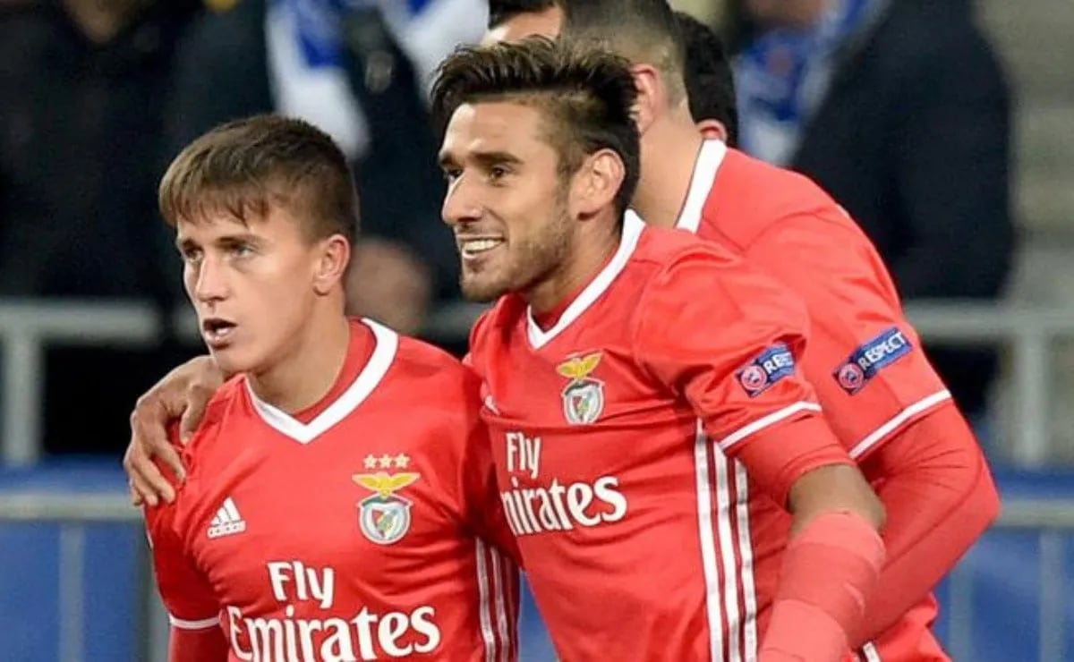 Franco Cervi y el Toto Salvio fueron compañeros en Benfica de Portugal