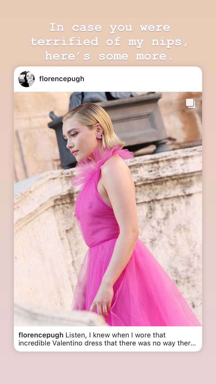 Florence Pugh fue criticada por su vestido transparente y ella dio cátedra de aceptación