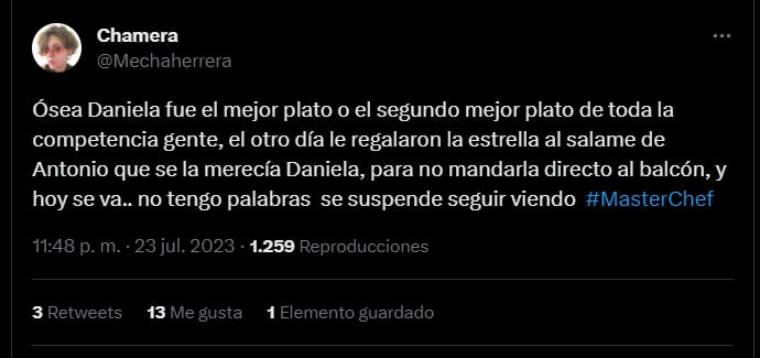 Bronca en las redes sociales por la eliminación de Daniela