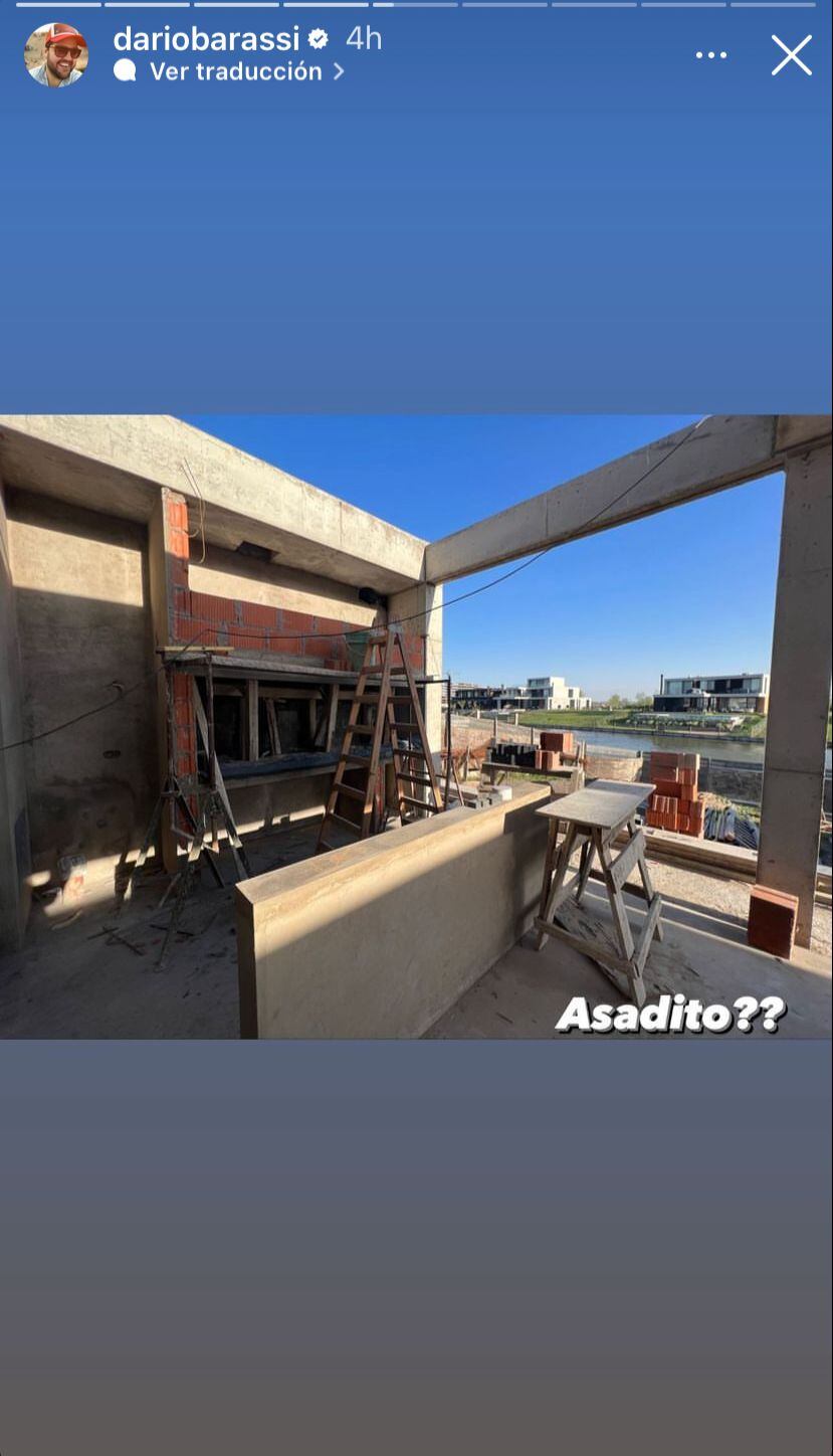 Darío Barassi mostró un adelanto de la casa que construye.