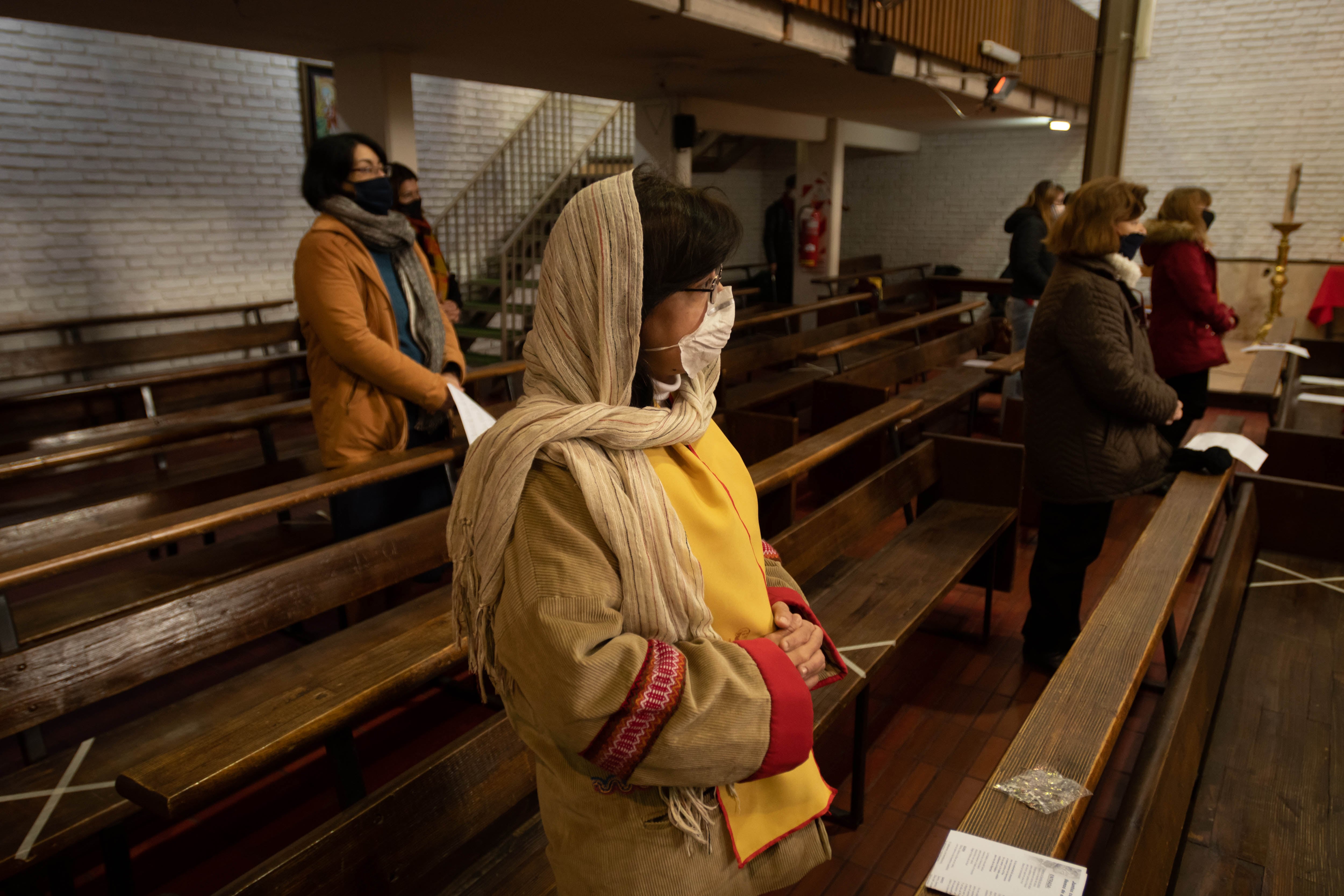 Festejos de Patrón Santiago, 
Por el aislamiento social preventivo y obligatoria solo se realizo una misa con pocos fieles presentes y de forma virtual

Foto: Ignacio Blanco / Los Andes