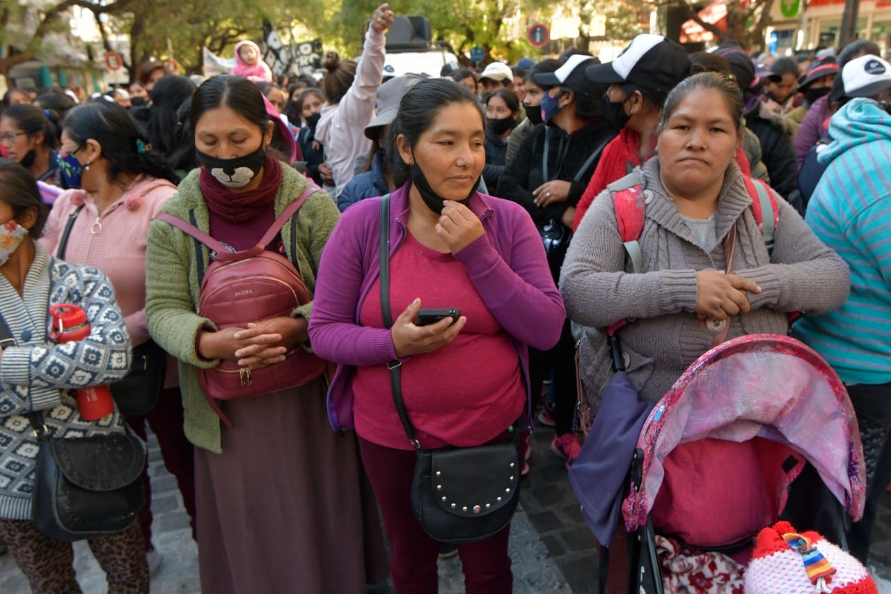 Nueva protesta del Polo Obrero en la Ciudad de Mendoza (Orlando Pelichotti / Los Andes)