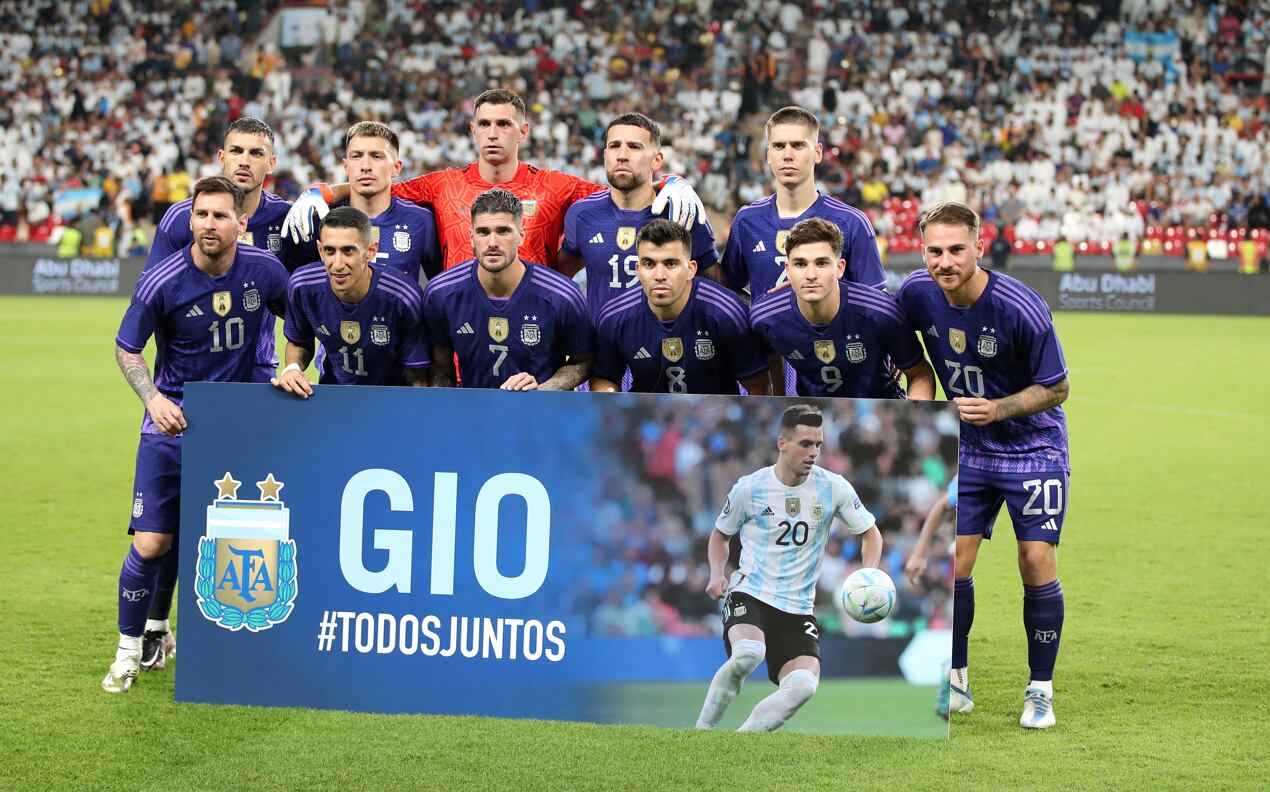 La Selección le dedicó el partido a Lo Celso, lesionado. / EFE
