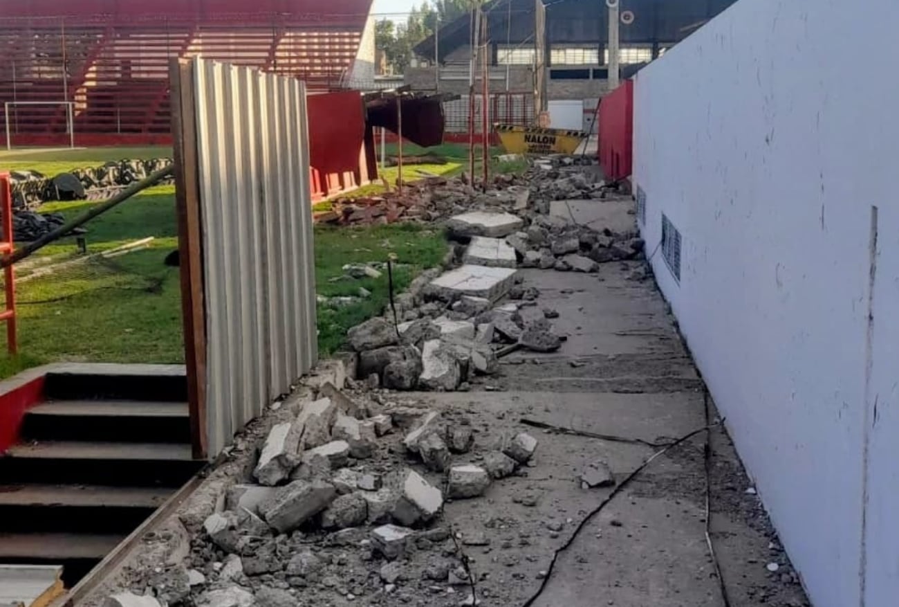 Las obras en el estadio de San Martín ya comenzaron /Foto: Facundo Barocchi