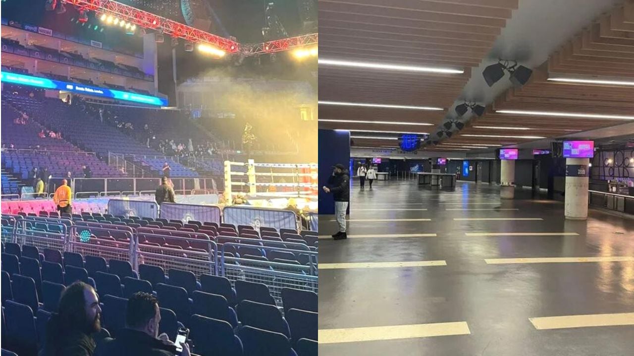 A estadio vacío, Floyd Mayweather dio un show durante el combate.