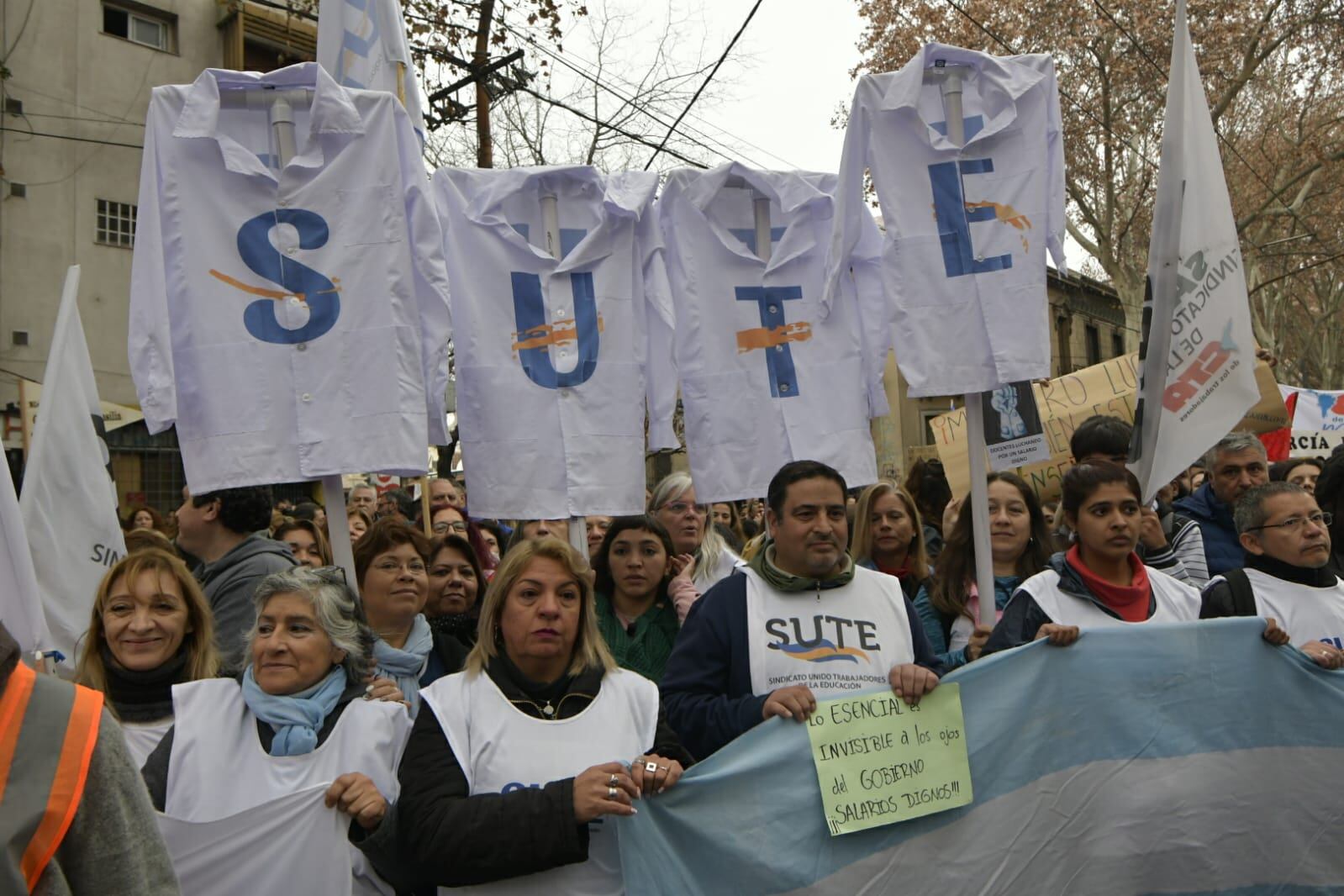 Paro del SUTE. Orlando Pelichotti / Los Andes