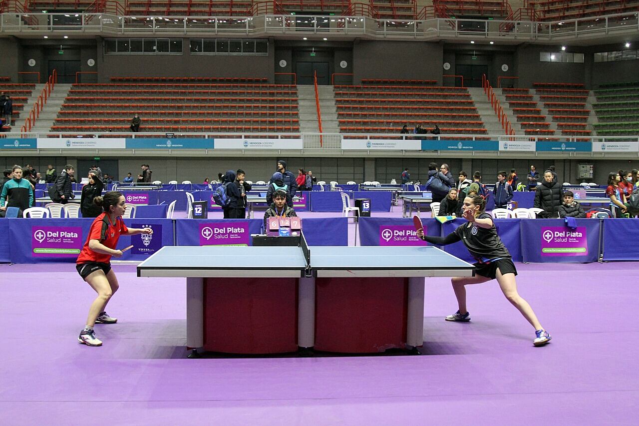 Campeonato Argentino de Tenis de Mesa, que se está disputando en el estadio Aconcagua Arena.