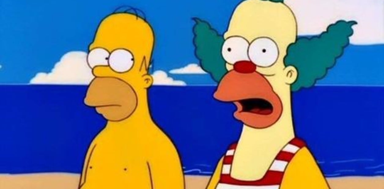 Se conoció la verdad detrás de los parecidos de Krusty el payaso y Homero.