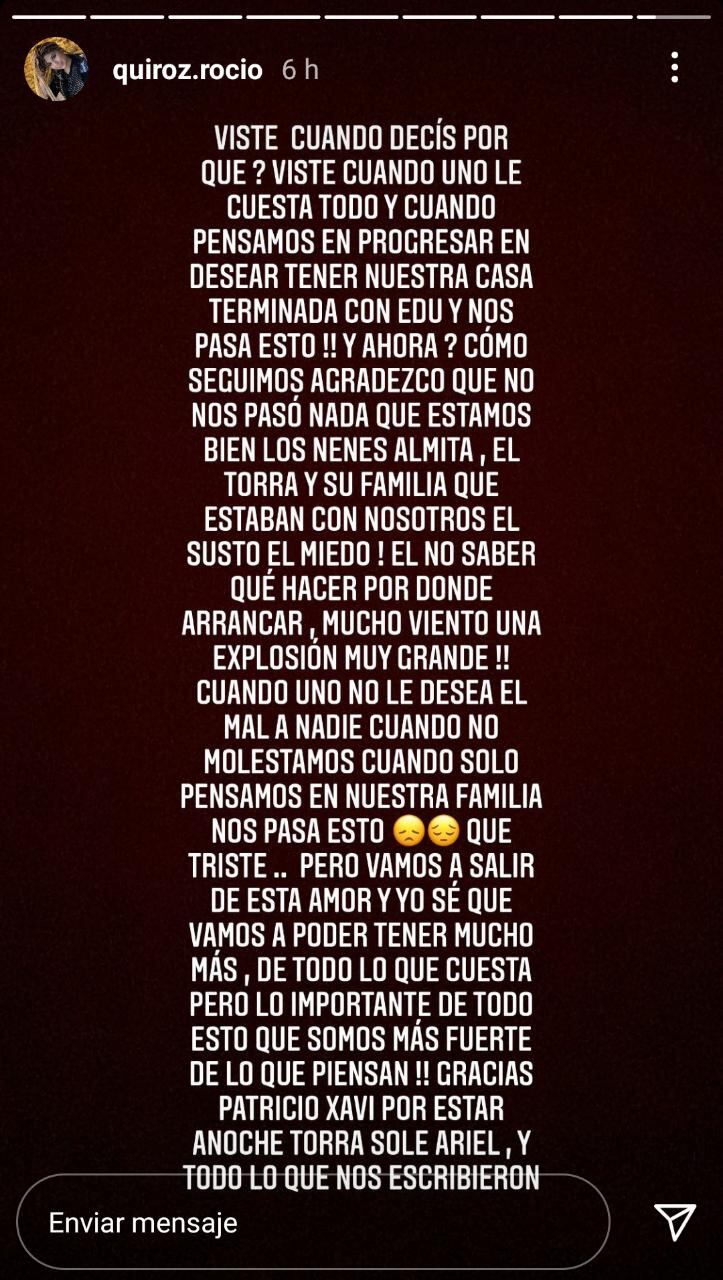 La cantante de cumbia vio su sueño destruido en pocos minutos.