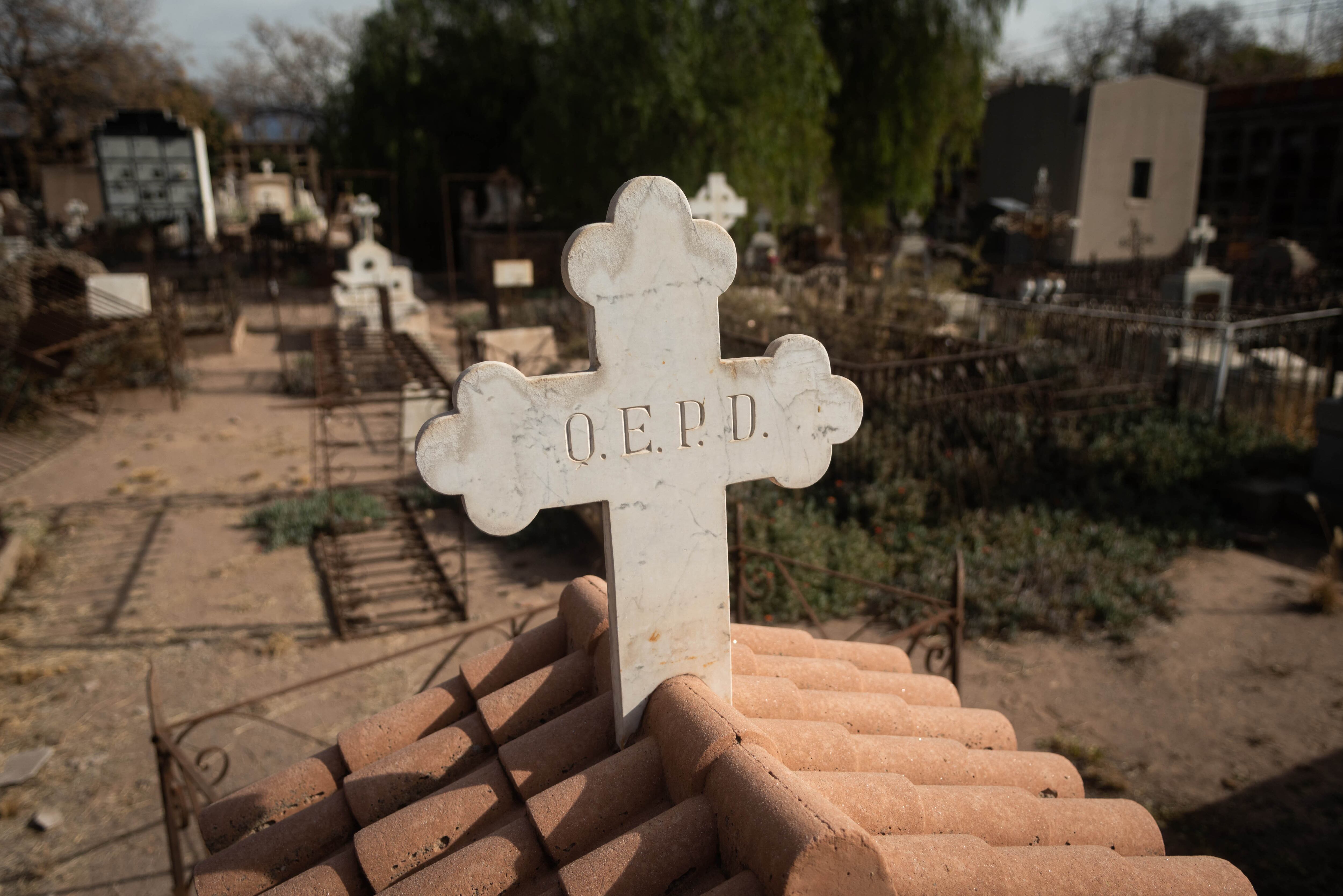 Escenas de un sepelio de una telenovela brasileña fueron grabadas en Ciudad. Foto: Ignacio Blanco / Los Andes