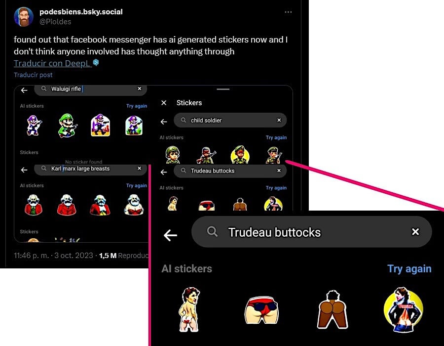 Meta lanzó stickers personalizados con IA y los usuarios demostraron que no hay límites para el contenido indebido.