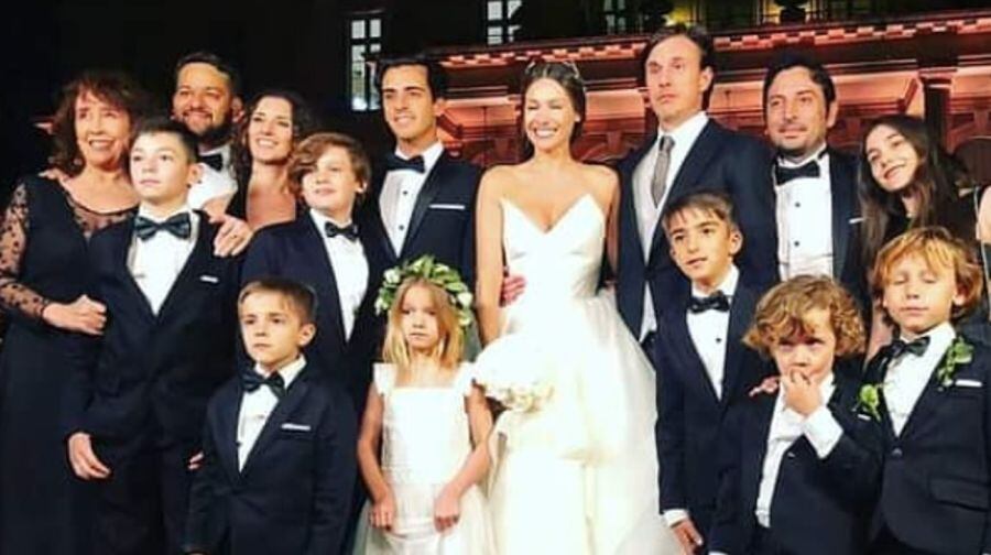 Pampita y su hermano Leonardo