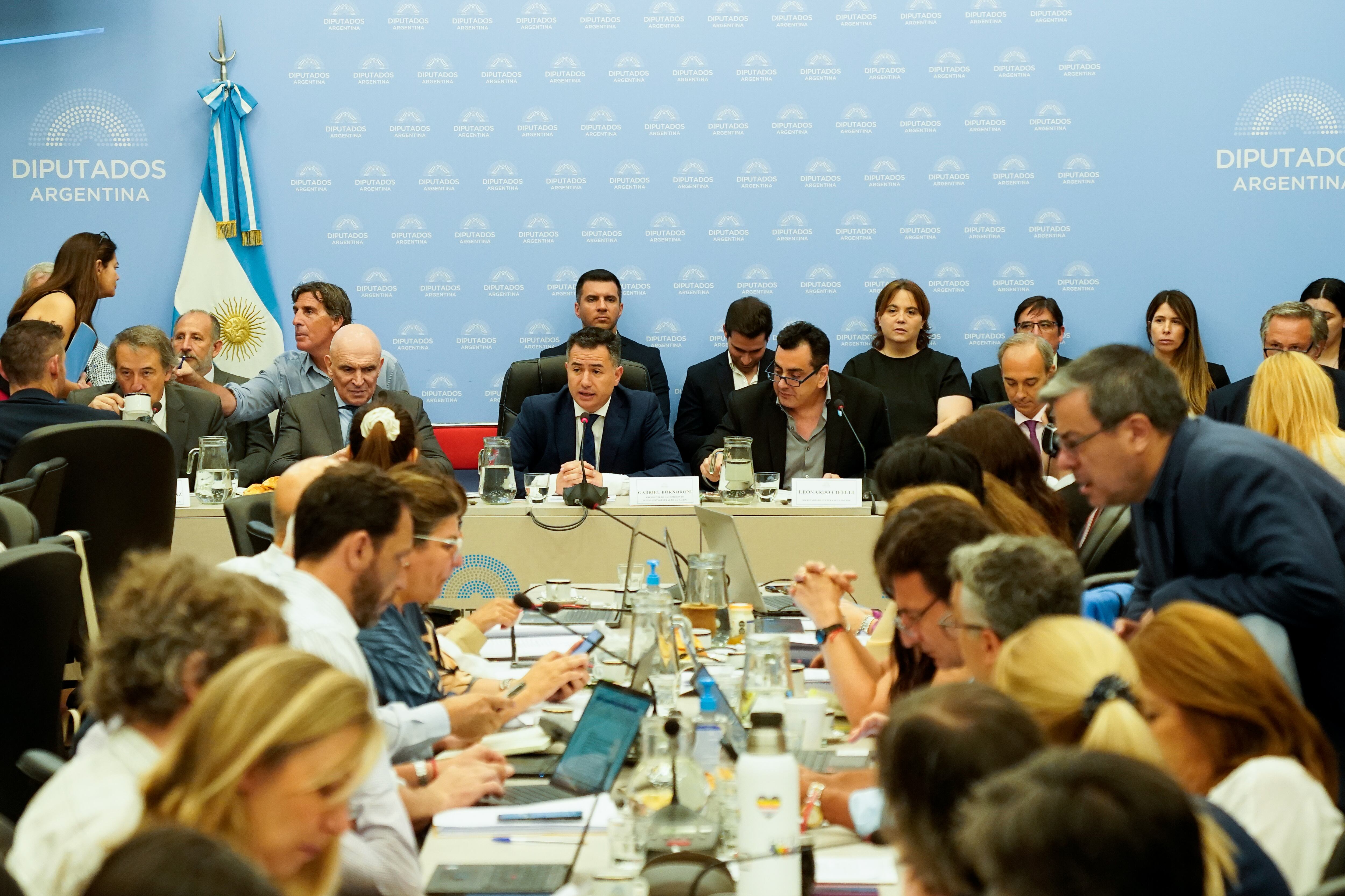 Tercer plenario de comisiones en Diputados por la "ley ómnibus" (Foto: Clarín)