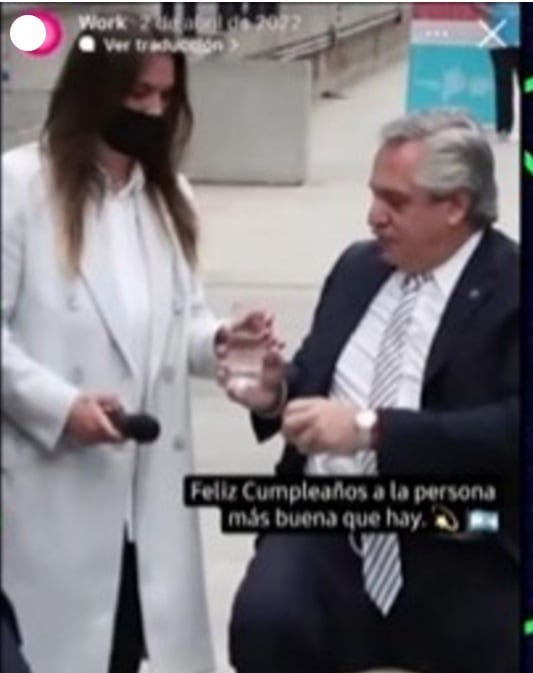 Constanza Girotti, la influencer que visitó a Alberto Fernández en plena pandemia. Su historia para un cumpleaños del expresidente. / Gentileza